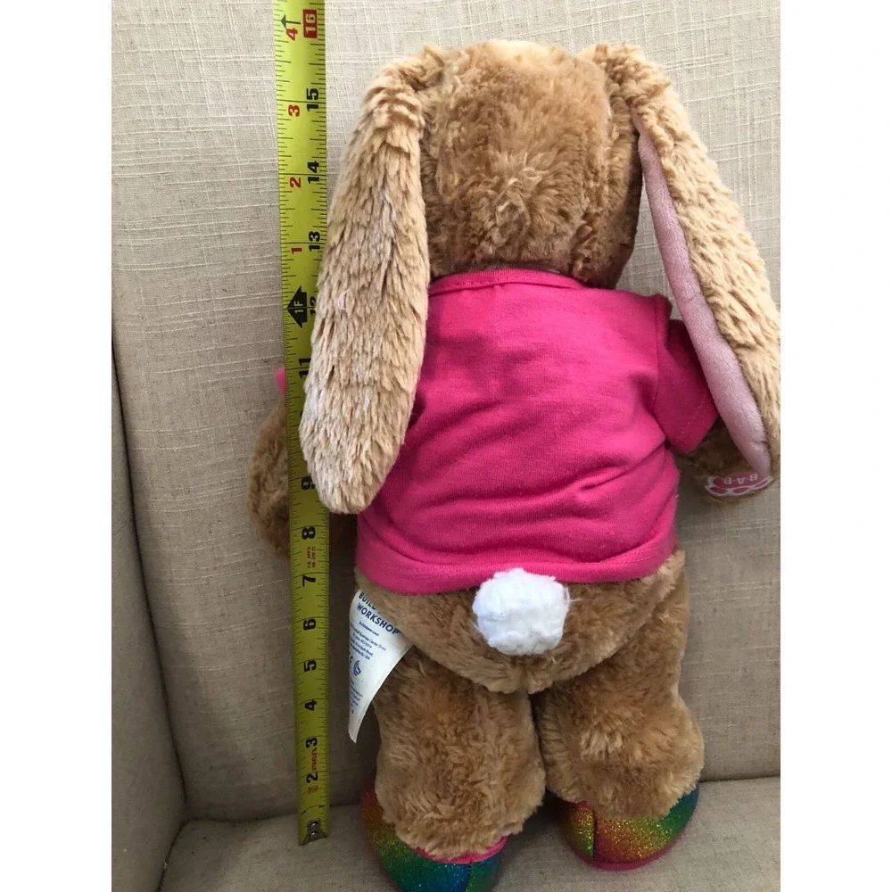 Build A Bear BAB Rabbit Pink/White Sequin Top & Glittery Shoes 15